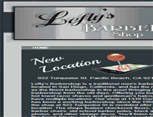 Tablet Screenshot of leftysbarbershop.com